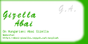 gizella abai business card